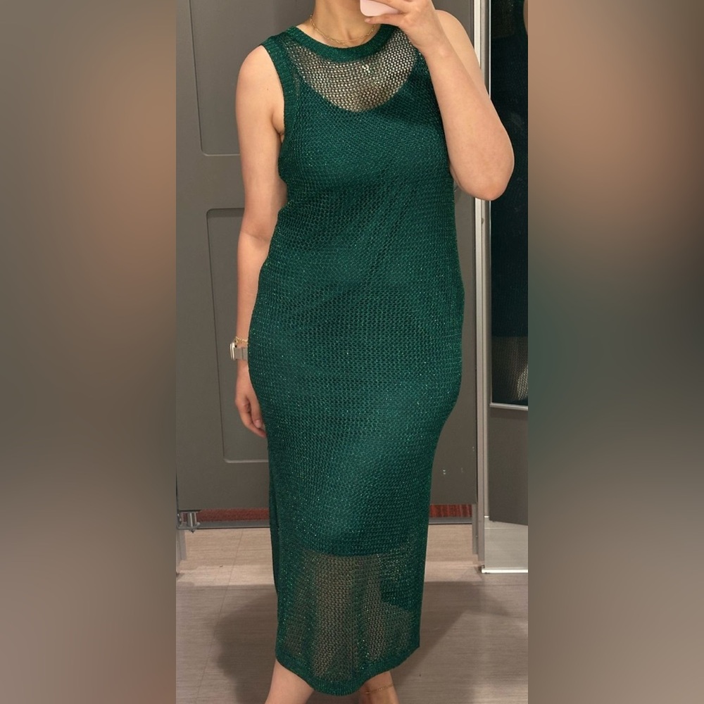 NWT A New Day Midi Tank Dress in Deep Green Size large